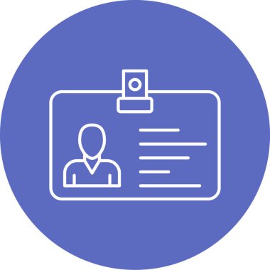 Kimlik kartı simgesi, vektör illüstrasyonu