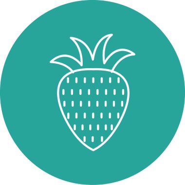 Basit meyve ve sebze ikonunun minimalist vektör çizimi     