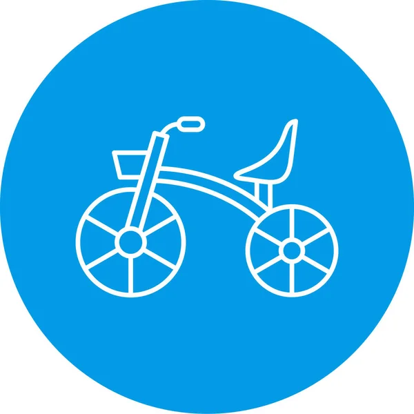 Illustration Blue Bicycle Web Button — Stok Vektör