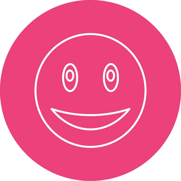 Sonrisa Cara Emoticono Vector Ilustración — Archivo Imágenes Vectoriales