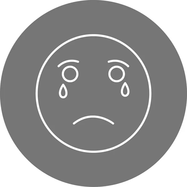 Icono Emoticono Cara Ilustración Vectorial — Vector de stock