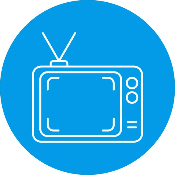 Icono Televisión Aislado Sobre Fondo Abstracto — Vector de stock