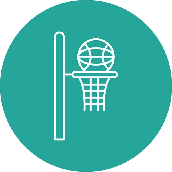 Baloncesto Icono Web Diseño Simple — Vector de stock