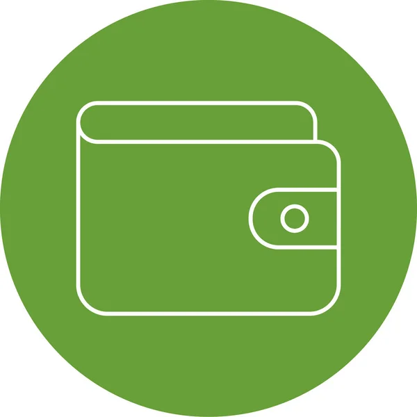 Wallet Glyph Vector Icon — Stock Vector