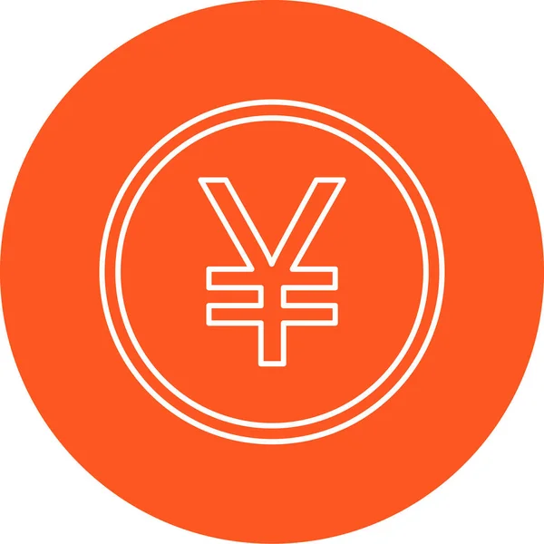 Yen Icona Vettoriale Illustrazione — Vettoriale Stock