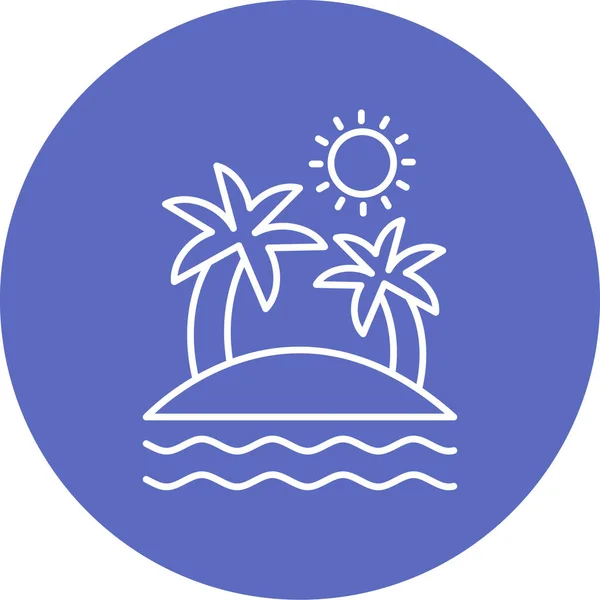 Διανυσματική Απεικόνιση Εικονιδίου Παραλίας — Διανυσματικό Αρχείο