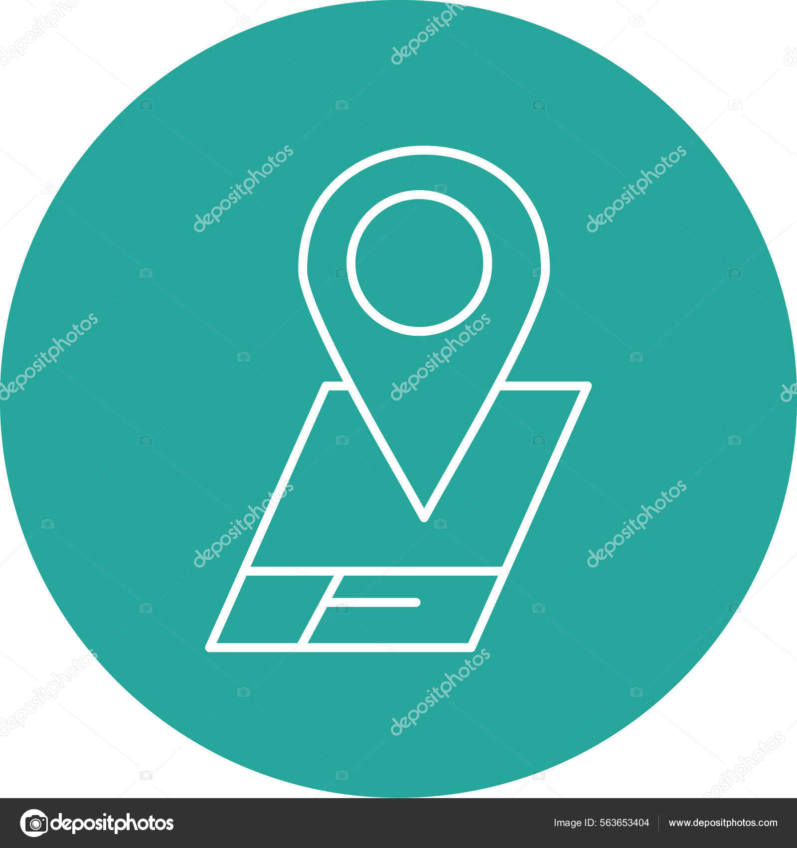 Icono Pin Mapa Símbolo Marcador Ubicación Estilo Diseño Plano Vector de  stock #563653404 de ©MuhammadAtiq, image size:1599x1700