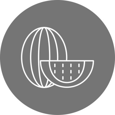 Basit meyve ve sebze ikonunun minimalist vektör çizimi 