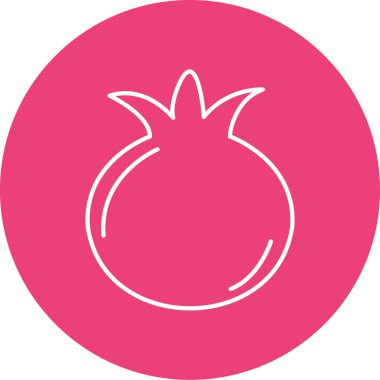 Basit meyve ve sebze ikonunun minimalist vektör çizimi  