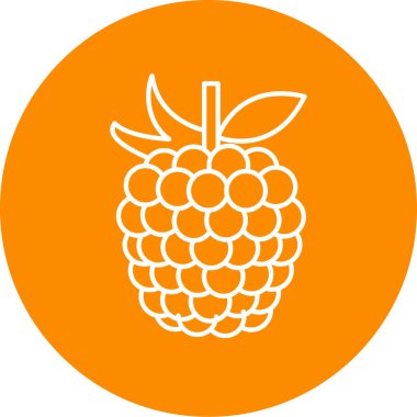 Basit meyve ve sebze ikonunun minimalist vektör çizimi  