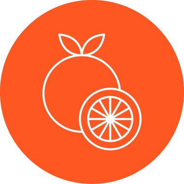 Basit meyve ve sebze ikonunun minimalist vektör çizimi    