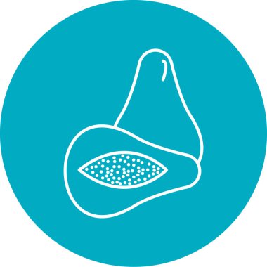 Basit meyve ve sebze ikonunun minimalist vektör çizimi   