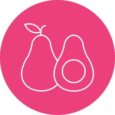 Basit meyve ve sebze ikonunun minimalist vektör çizimi  