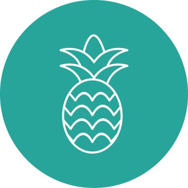 Basit meyve ve sebze ikonunun minimalist vektör çizimi  