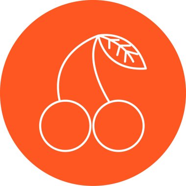 Basit meyve ve sebze ikonunun minimalist vektör çizimi    