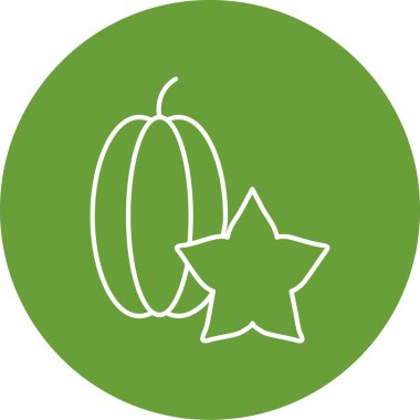 Kabak simgesinin vektör illüstrasyonu