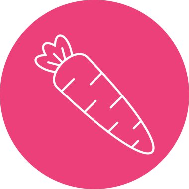 Havuç simgesi vektör illüstrasyonu