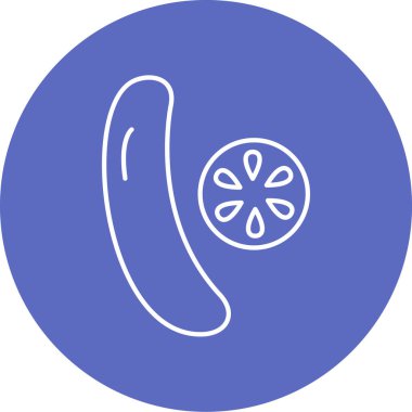 sosis simgesi vektör illüstrasyonu