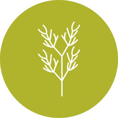 Bir bitki simgesinin vektör illüstrasyonu