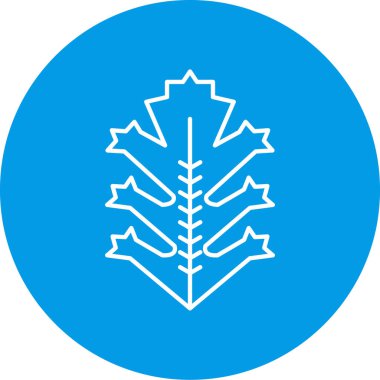 Bir ağaç simgesinin vektör illüstrasyonu