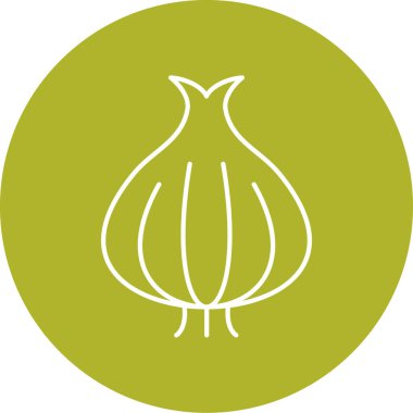 Sarımsak simgesinin vektör illüstrasyonu