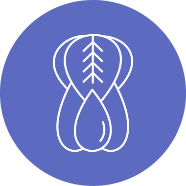 Çiçek simgesinin vektör illüstrasyonu