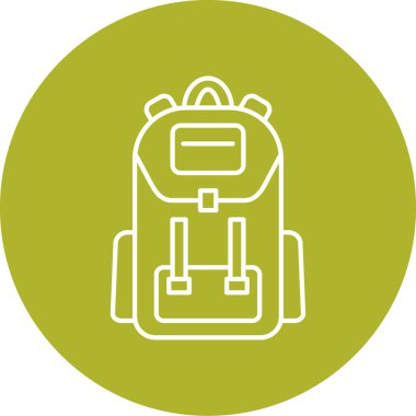 sırt çantası simgesi vektör illüstrasyonu