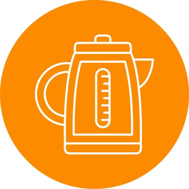 Çaydanlık. Web simgesi basit illüstrasyon