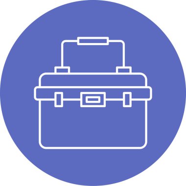 katı tasarım biçiminde vektör evrak çantası simgesi.