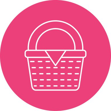 Alışveriş sepeti simgesi, vektör illüstrasyonu