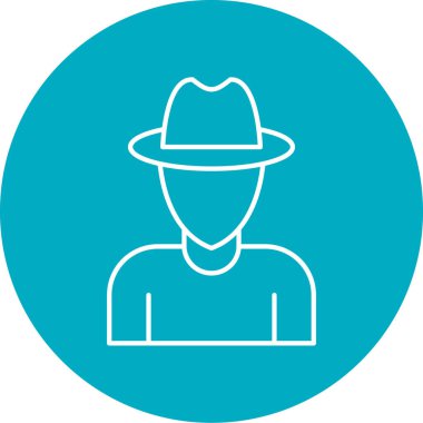 Kovboy şapkası ikonu. vektör illüstrasyonu