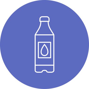 Şişe ikonu vektör illüstrasyonu. İnce çizgi işareti. izole kontur sembolü 