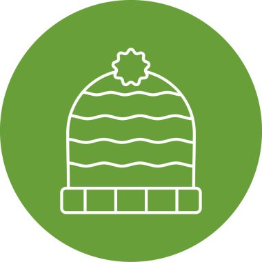 Yılbaşı şapkası simgesinin vektör illüstrasyonu