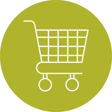 Alışveriş arabası simgesi, vektör illüstrasyonu