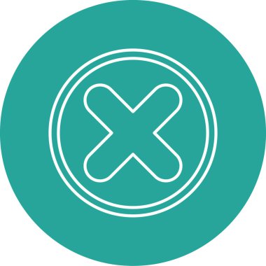 İptal edilmiş bir simgenin vektör illüstrasyonu