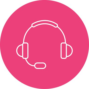 kulaklık simgesi, vektör illüstrasyonu