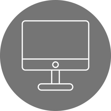 Bilgisayar. Web simgesi basit illüstrasyon