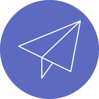 Kağıt düzlem simgesinin vektör çizimi