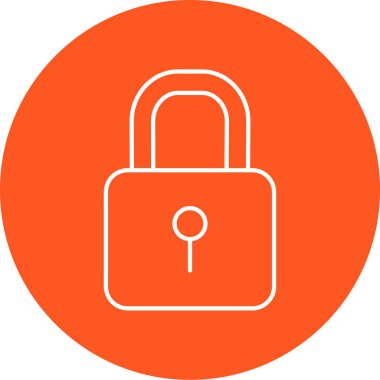 Kilit. Web simgesi basit illüstrasyon