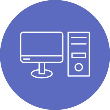 Bilgisayar. Web simgesi basit illüstrasyon