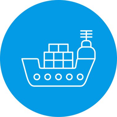 Gemi simgesi vektör illüstrasyonu