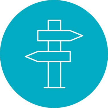 Yönün vektör illüstrasyonu Simgesi