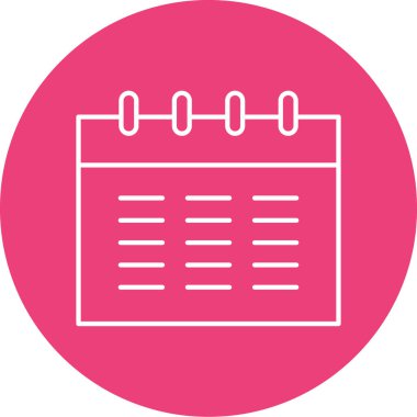 vektör Takvimi Simgesi illüstrasyonu