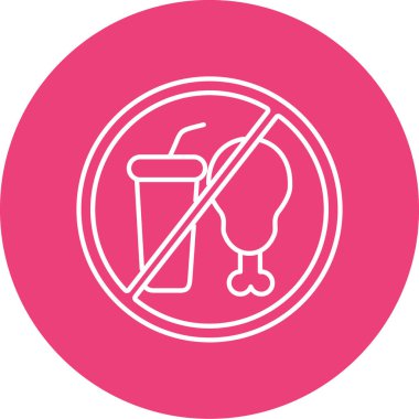 Gıda simgesi olmayan vektör illüstrasyonu