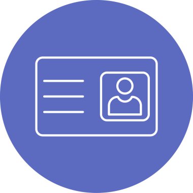 kimlik kartı simgesinin vektör illüstrasyonu