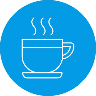 Çay Kupası vektör satırı simgesi