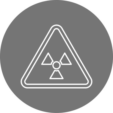 Radyasyon işareti simgesinin vektör çizimi