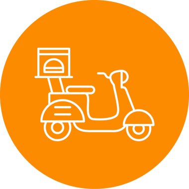 Scooter vektör satırı simgesi