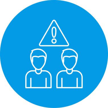 Mavi arkaplanda illüstrasyon vektör simgesi işareti