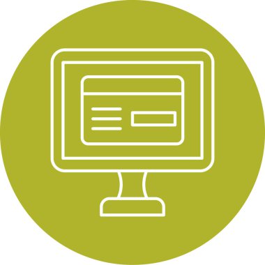 vektör lcd simgesi illüstrasyonu